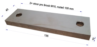 CU pás 40x10